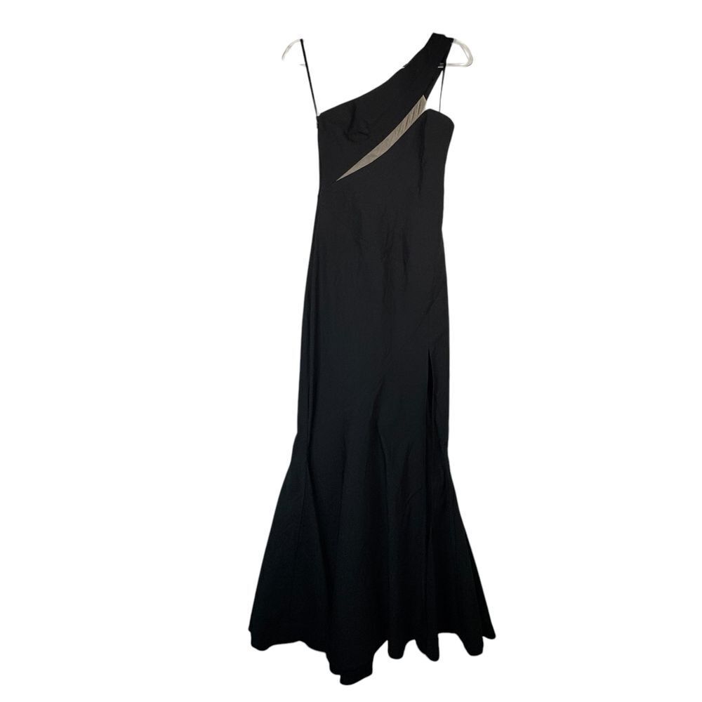 Michael Costello‎ x REVOLVE Black One Shoulder Formal Evening Gown Maxi Dress S